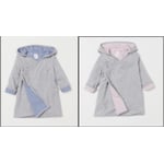 Recalled gray children’s hooded bathrobe in blue or pink